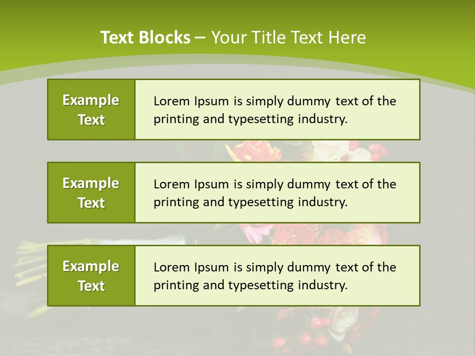 Celebration Orange Wedding Flowers PowerPoint Template