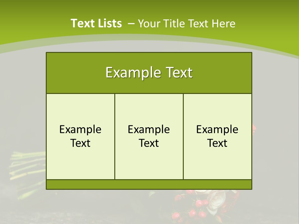 Celebration Orange Wedding Flowers PowerPoint Template