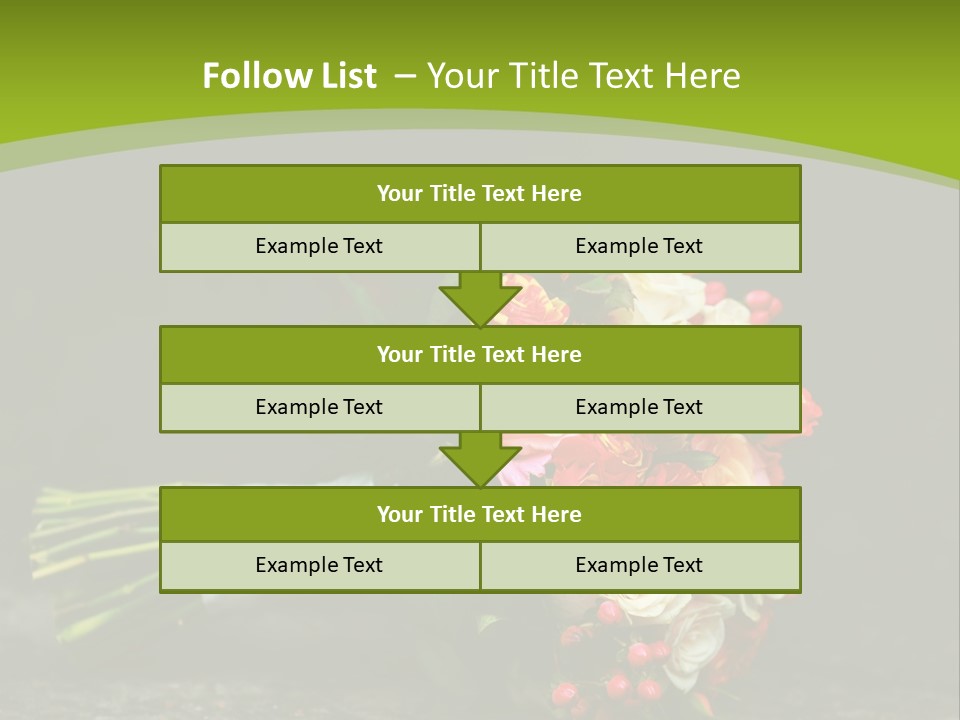 Celebration Orange Wedding Flowers PowerPoint Template