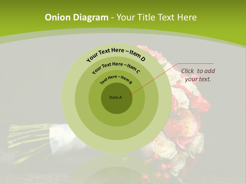 Celebration Orange Wedding Flowers PowerPoint Template