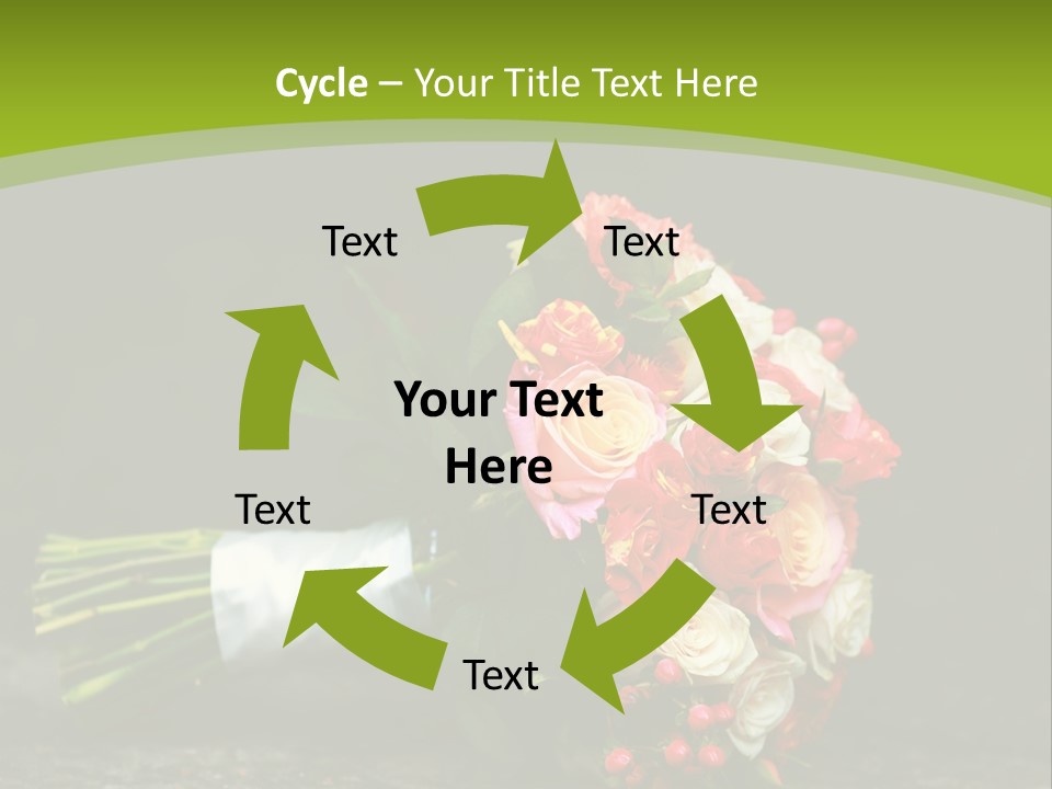 Celebration Orange Wedding Flowers PowerPoint Template