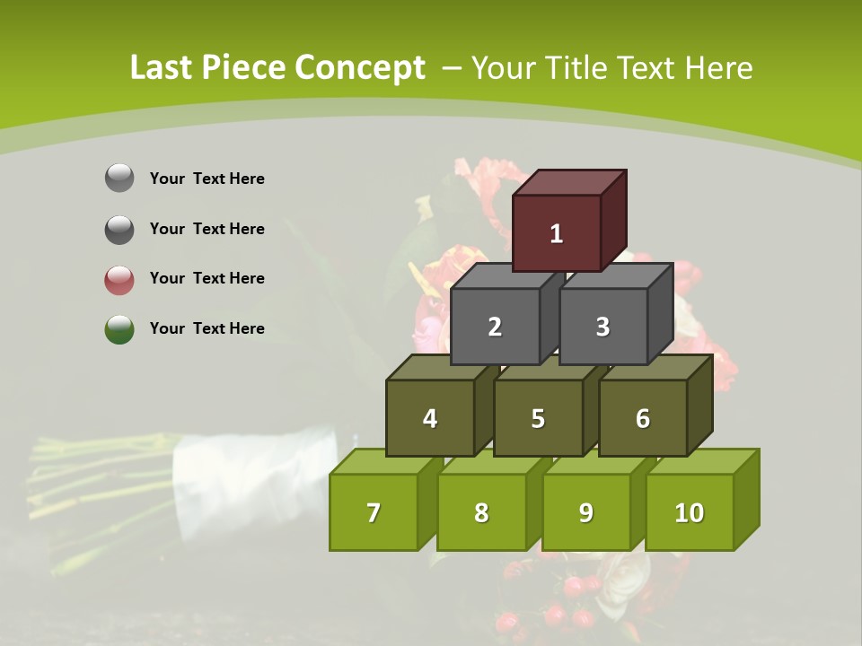 Celebration Orange Wedding Flowers PowerPoint Template