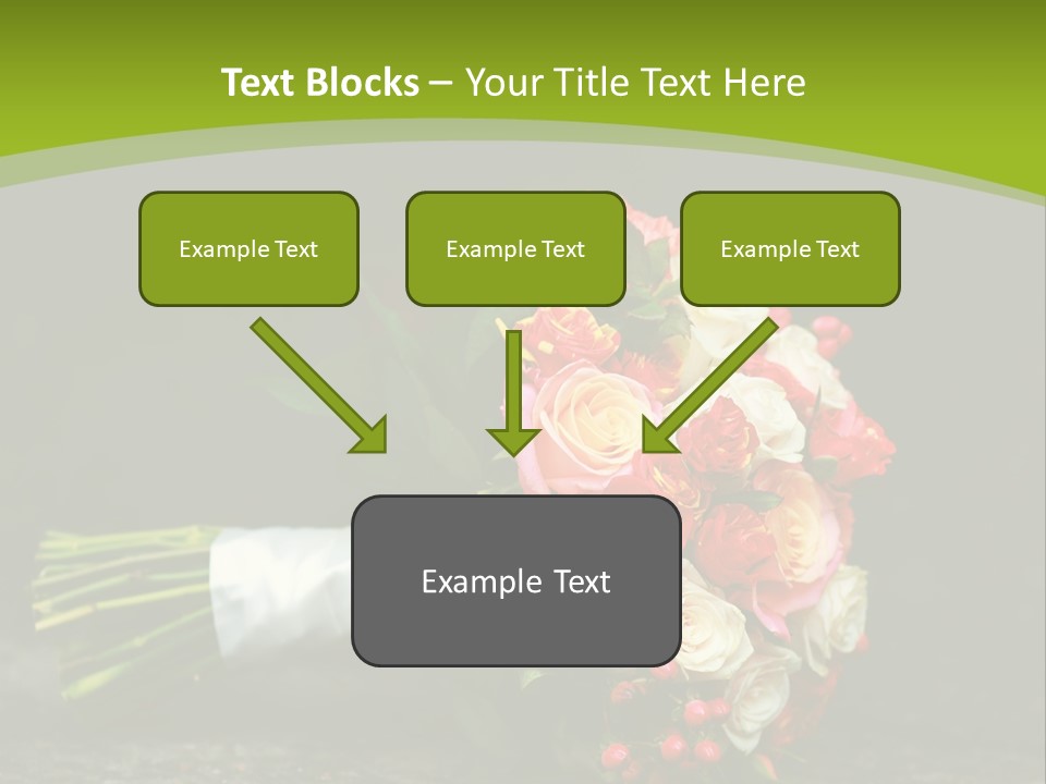 Celebration Orange Wedding Flowers PowerPoint Template