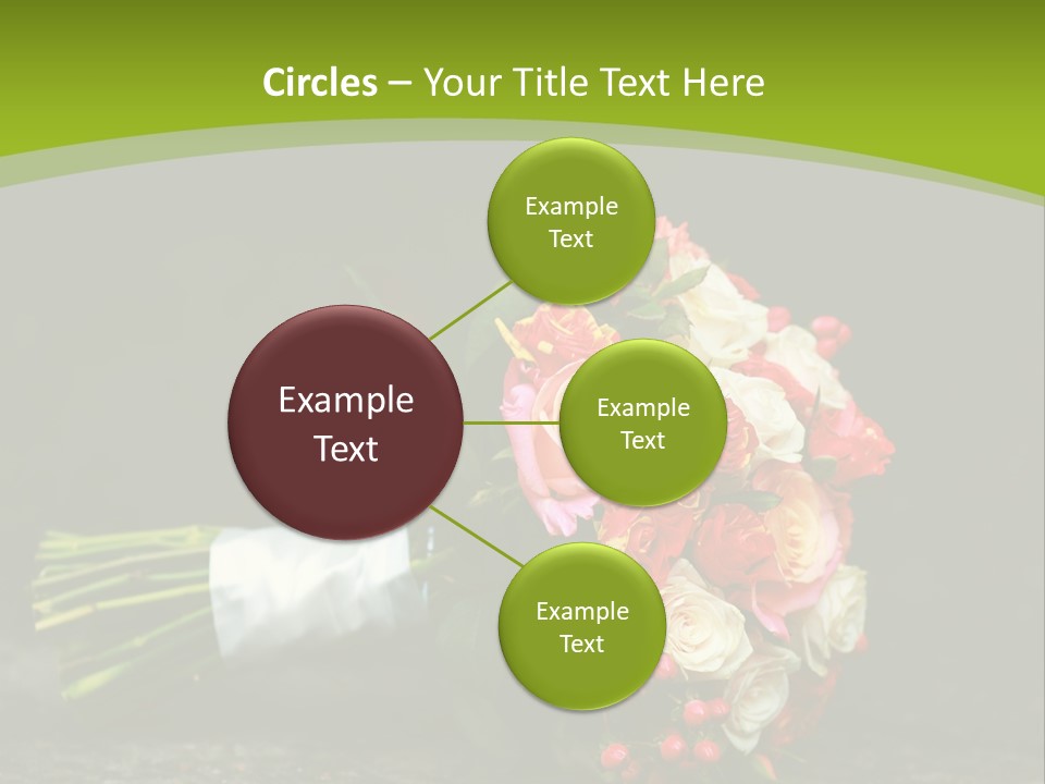 Celebration Orange Wedding Flowers PowerPoint Template