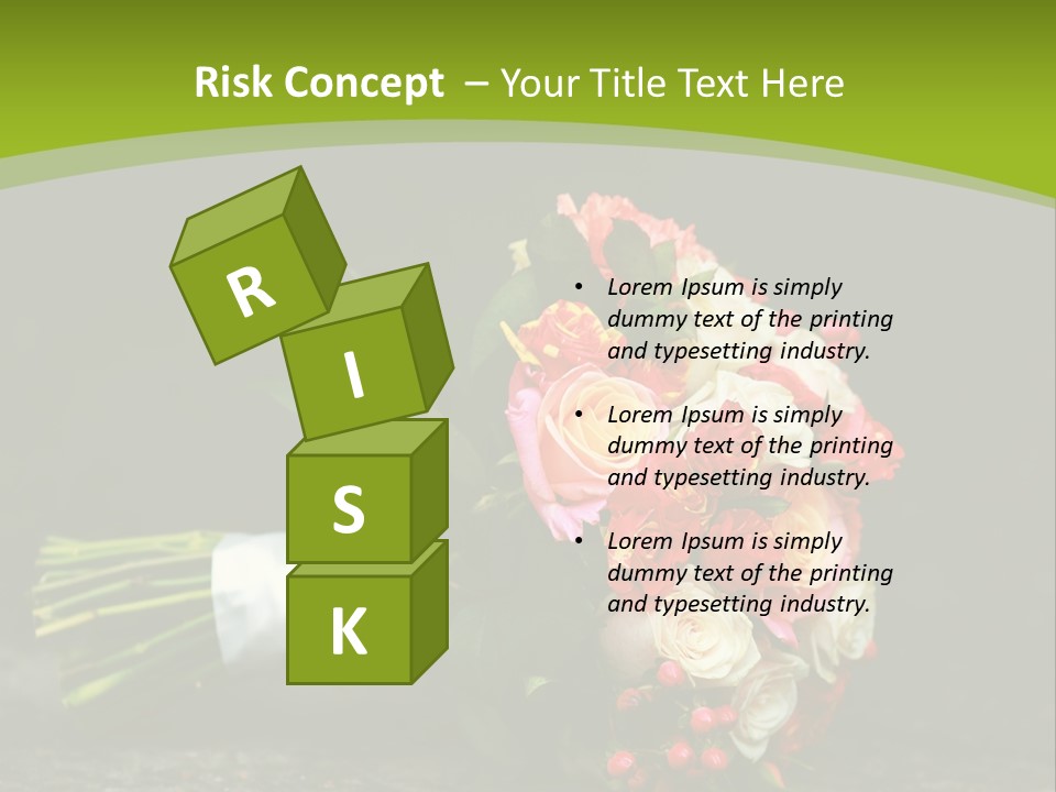 Celebration Orange Wedding Flowers PowerPoint Template