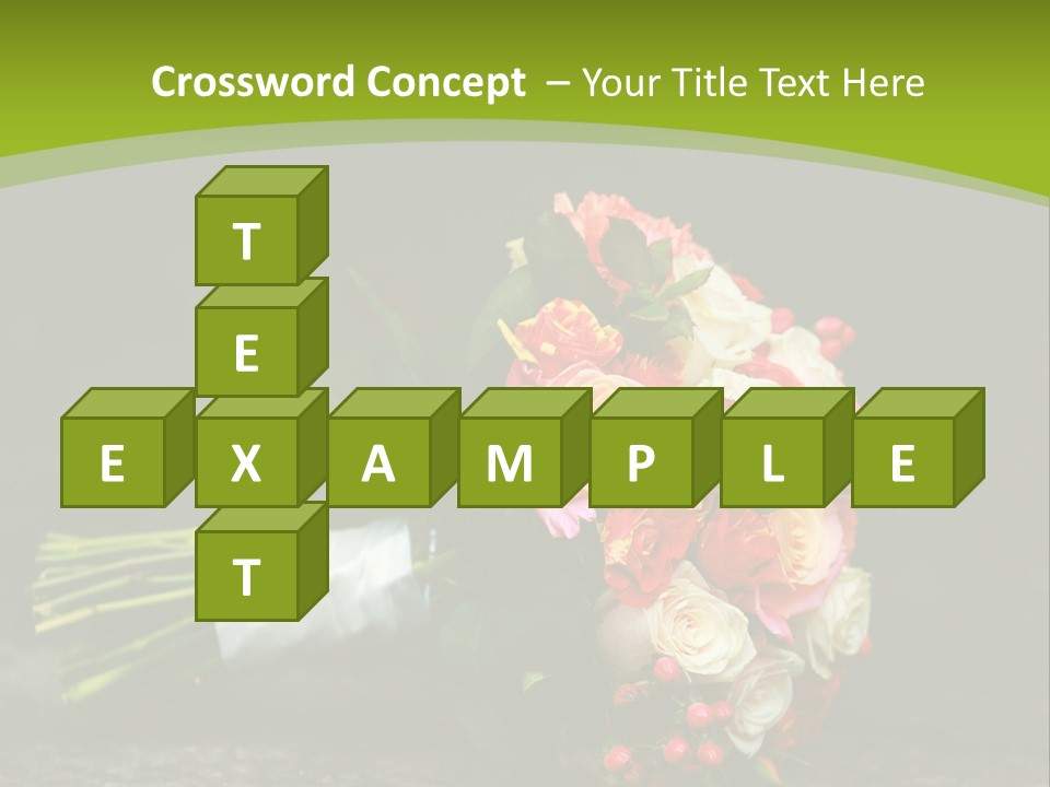 Celebration Orange Wedding Flowers PowerPoint Template