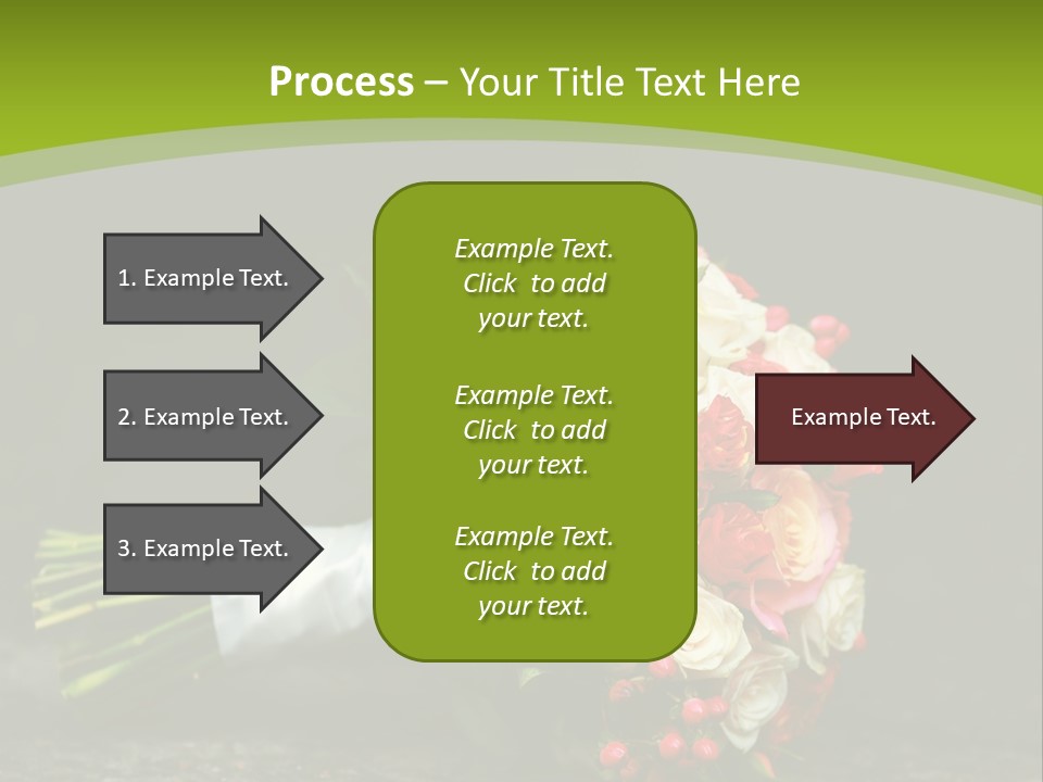 Celebration Orange Wedding Flowers PowerPoint Template