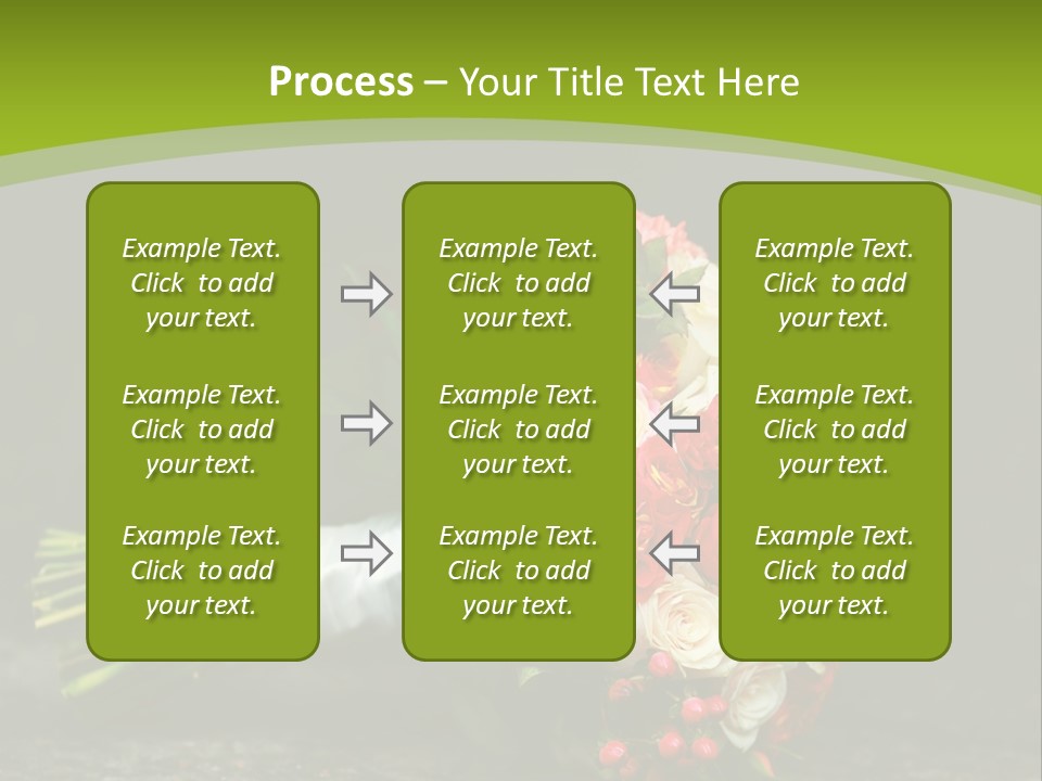 Celebration Orange Wedding Flowers PowerPoint Template