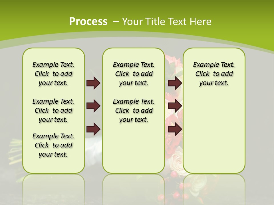 Celebration Orange Wedding Flowers PowerPoint Template