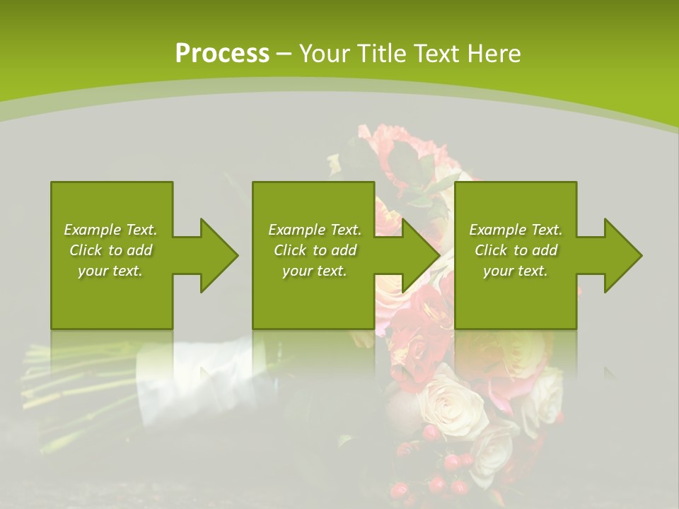 Celebration Orange Wedding Flowers PowerPoint Template