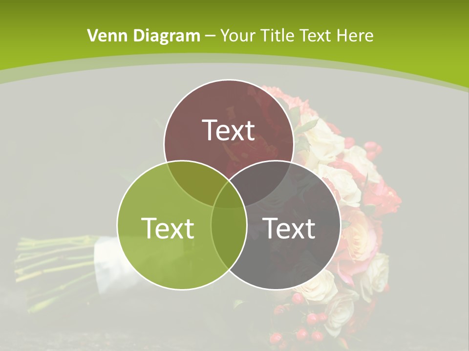 Celebration Orange Wedding Flowers PowerPoint Template