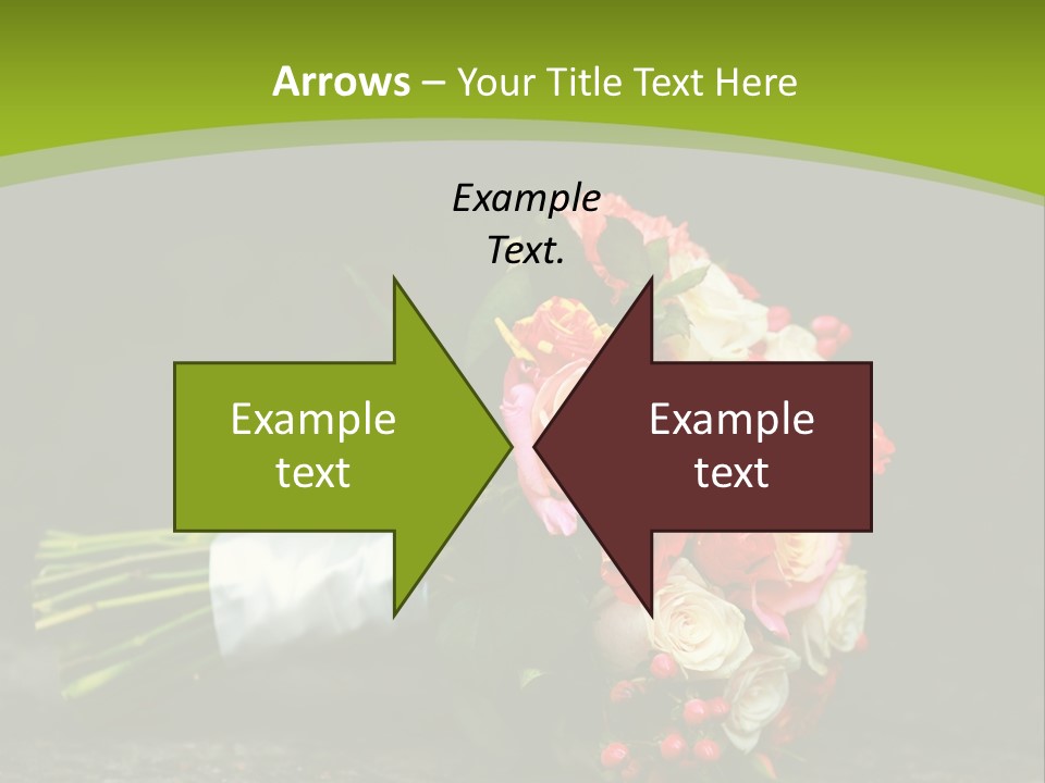 Celebration Orange Wedding Flowers PowerPoint Template