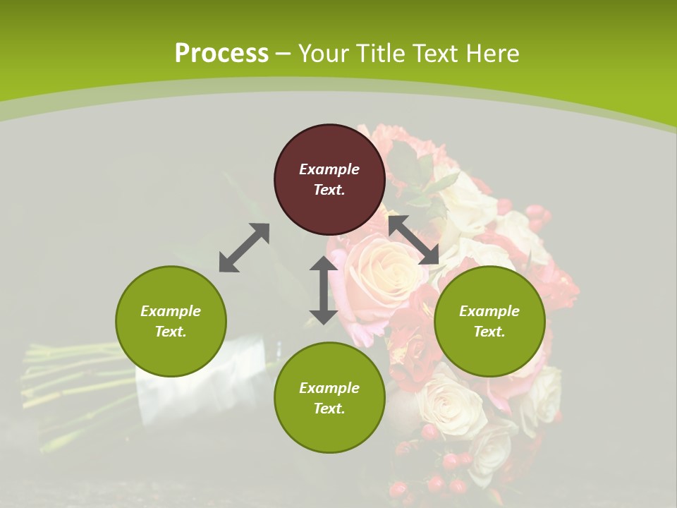 Celebration Orange Wedding Flowers PowerPoint Template