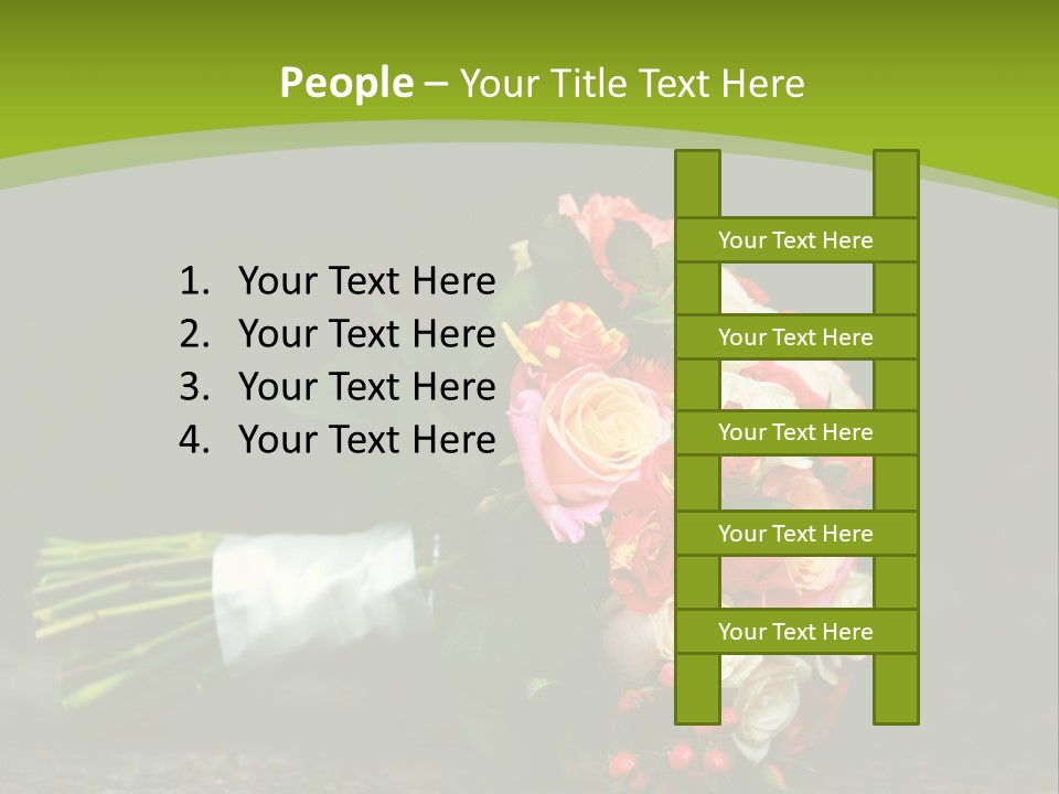 Celebration Orange Wedding Flowers PowerPoint Template