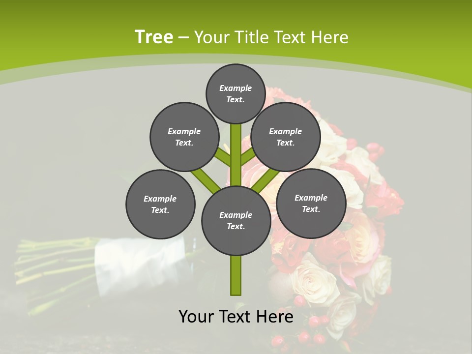 Celebration Orange Wedding Flowers PowerPoint Template