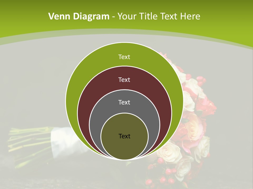 Celebration Orange Wedding Flowers PowerPoint Template