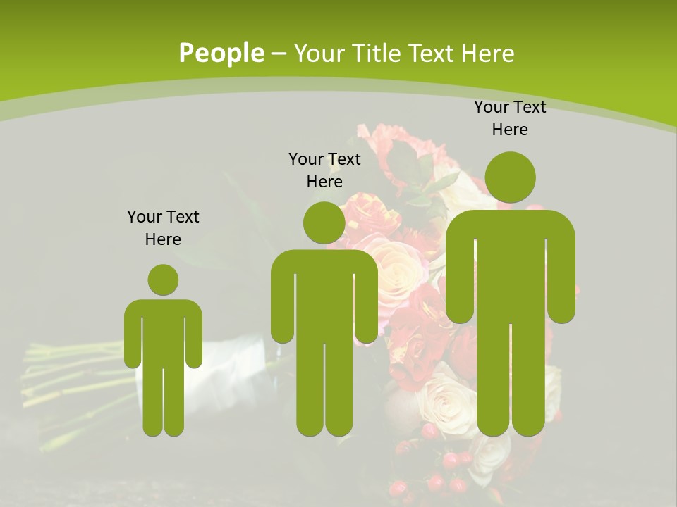 Celebration Orange Wedding Flowers PowerPoint Template