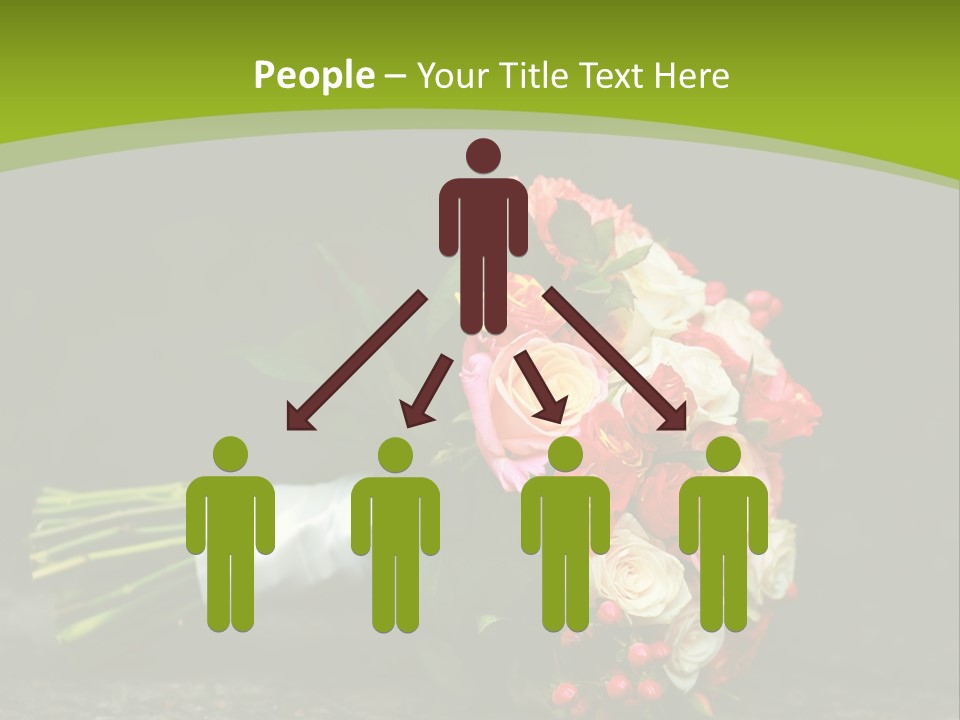 Celebration Orange Wedding Flowers PowerPoint Template