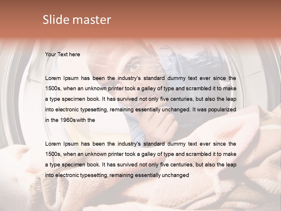 Homework Dryer Fisheye PowerPoint Template