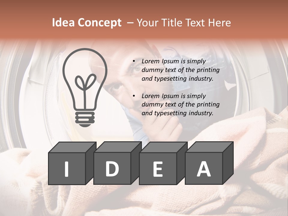 Homework Dryer Fisheye PowerPoint Template