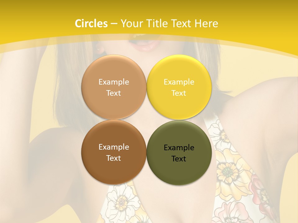 Girl Bathingsuit Pretty PowerPoint Template