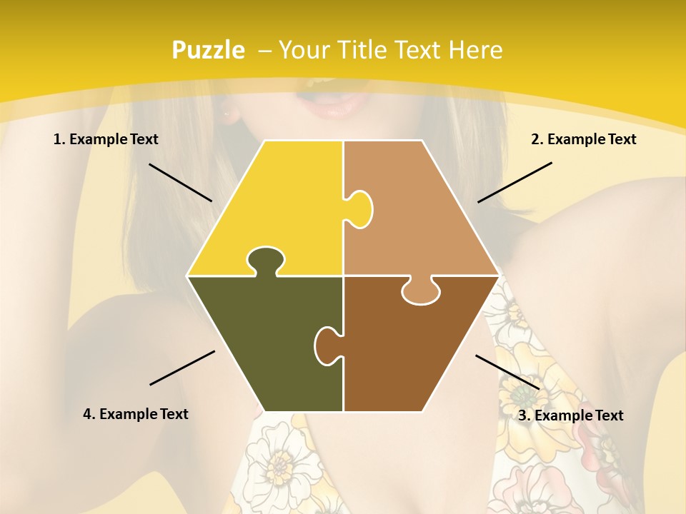 Girl Bathingsuit Pretty PowerPoint Template