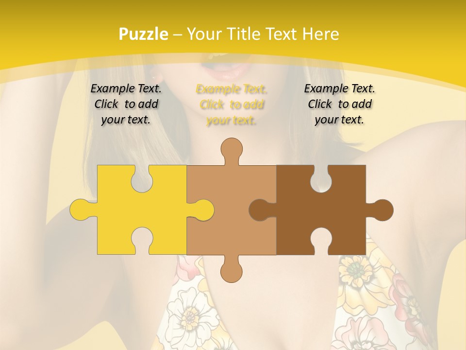 Girl Bathingsuit Pretty PowerPoint Template