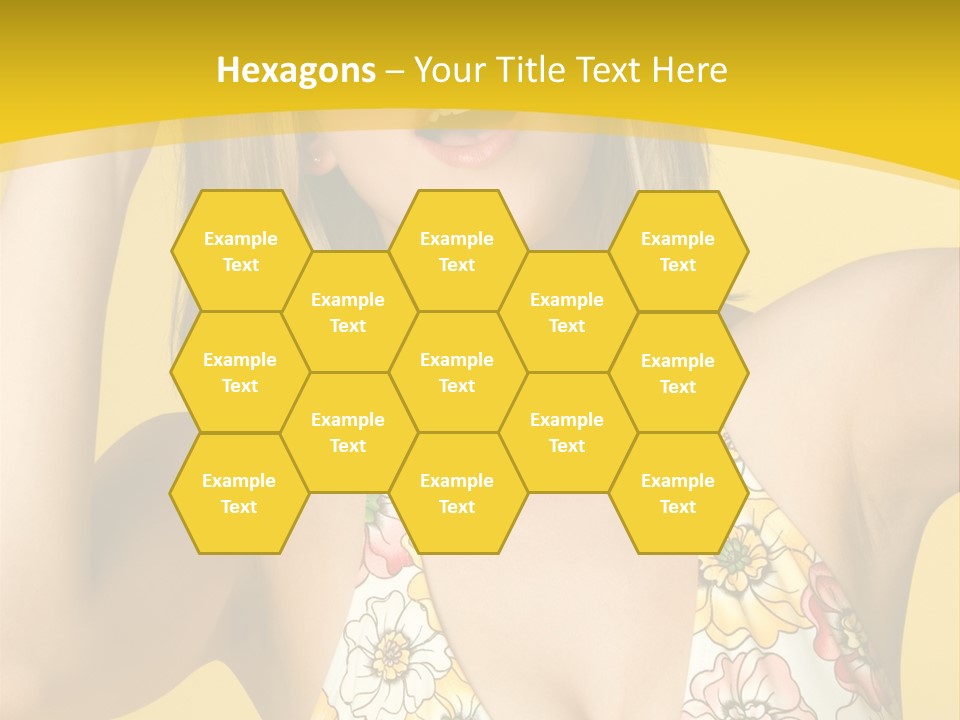 Girl Bathingsuit Pretty PowerPoint Template