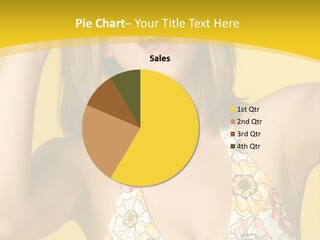 Girl Bathingsuit Pretty PowerPoint Template