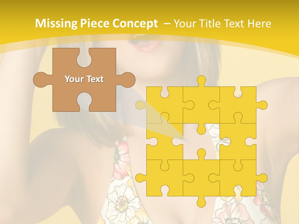 Girl Bathingsuit Pretty PowerPoint Template