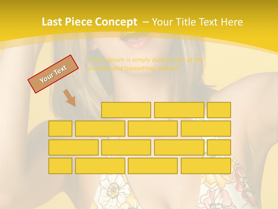 Girl Bathingsuit Pretty PowerPoint Template