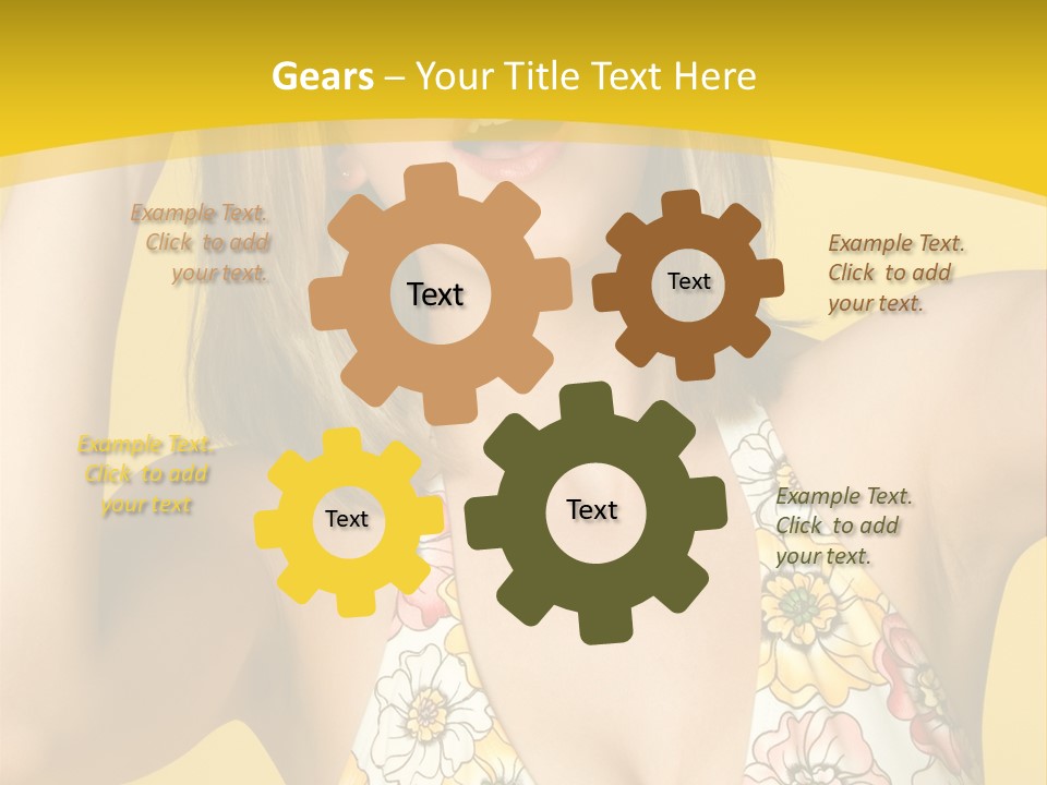 Girl Bathingsuit Pretty PowerPoint Template