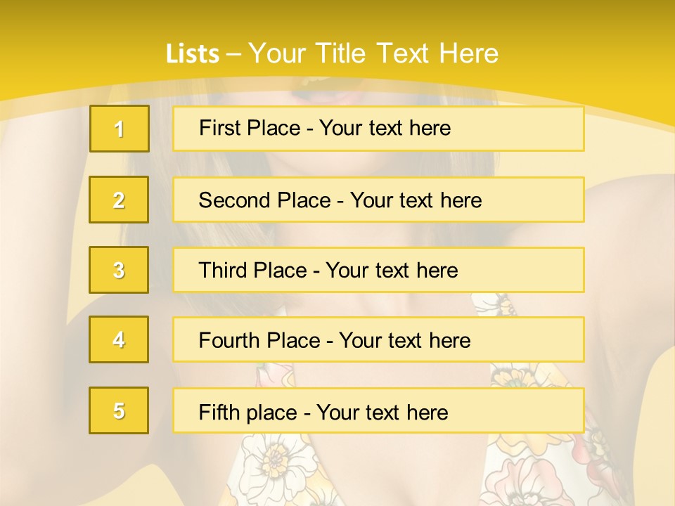 Girl Bathingsuit Pretty PowerPoint Template