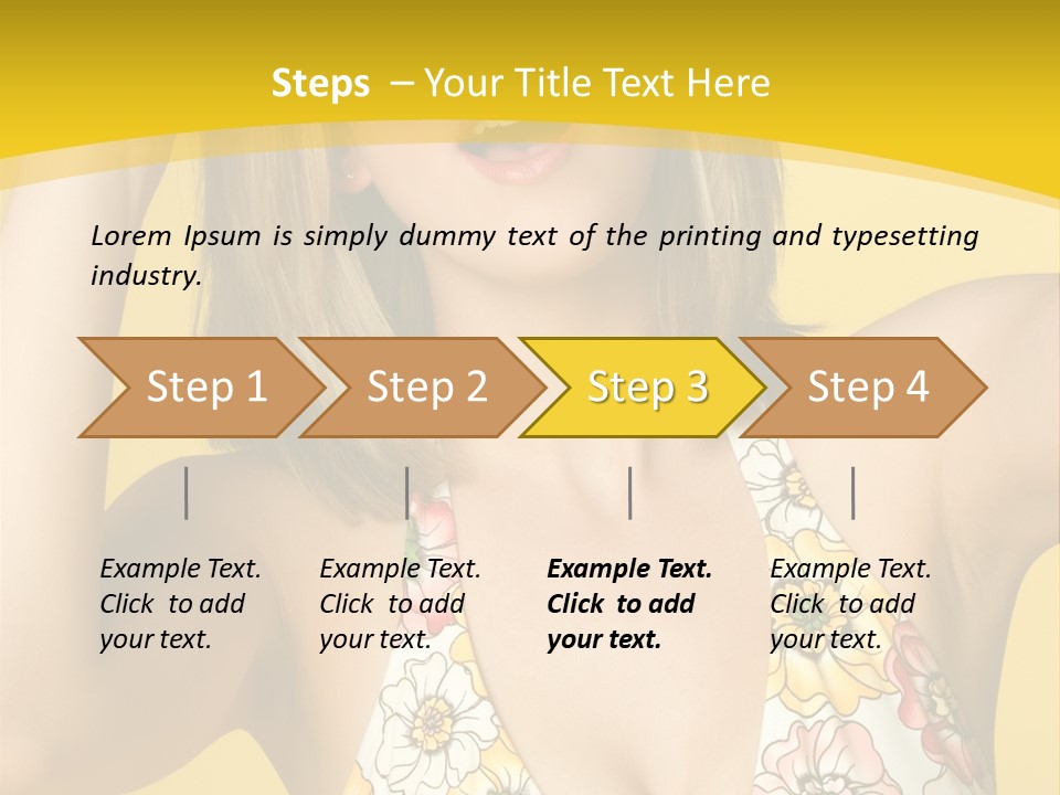 Girl Bathingsuit Pretty PowerPoint Template