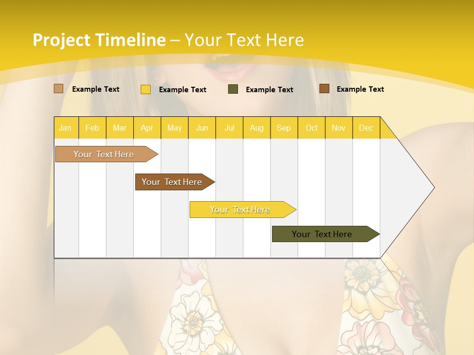 Girl Bathingsuit Pretty PowerPoint Template