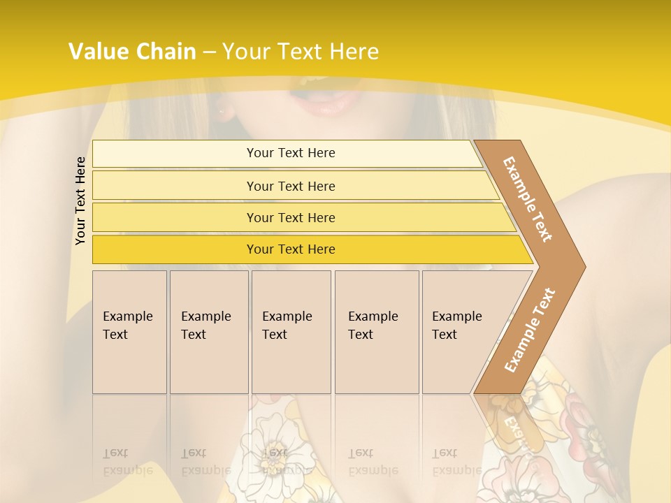 Girl Bathingsuit Pretty PowerPoint Template