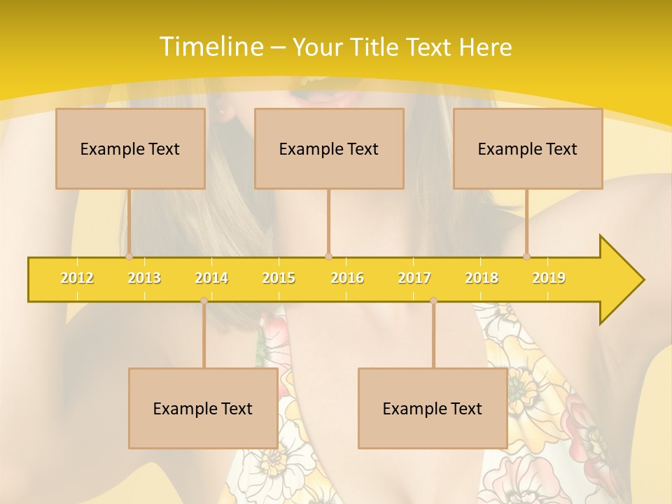 Girl Bathingsuit Pretty PowerPoint Template