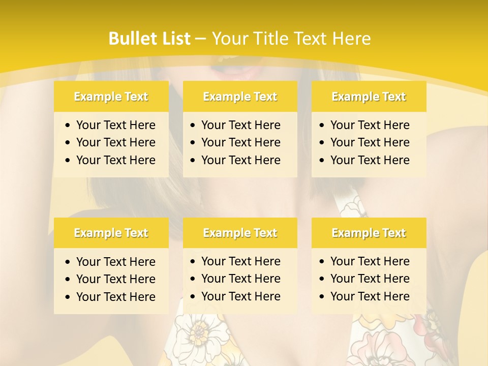 Girl Bathingsuit Pretty PowerPoint Template