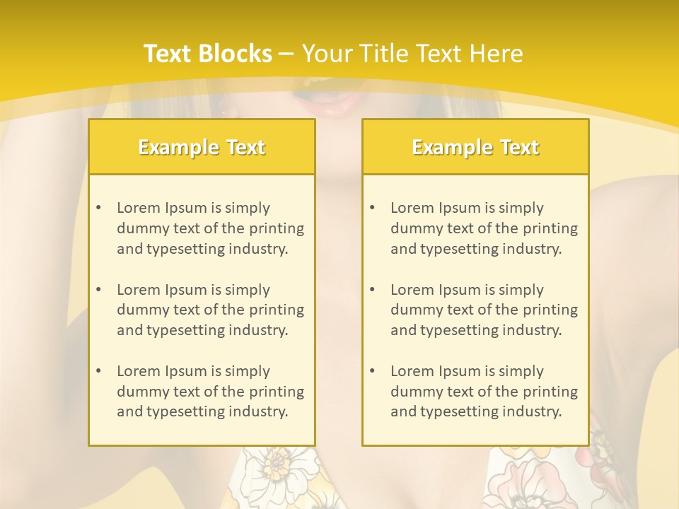 Girl Bathingsuit Pretty PowerPoint Template