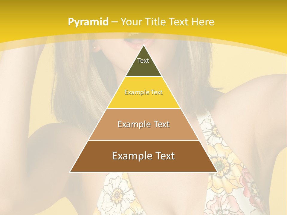 Girl Bathingsuit Pretty PowerPoint Template