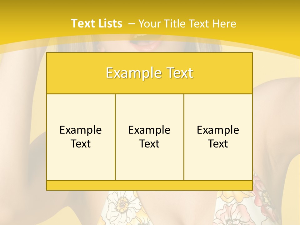 Girl Bathingsuit Pretty PowerPoint Template