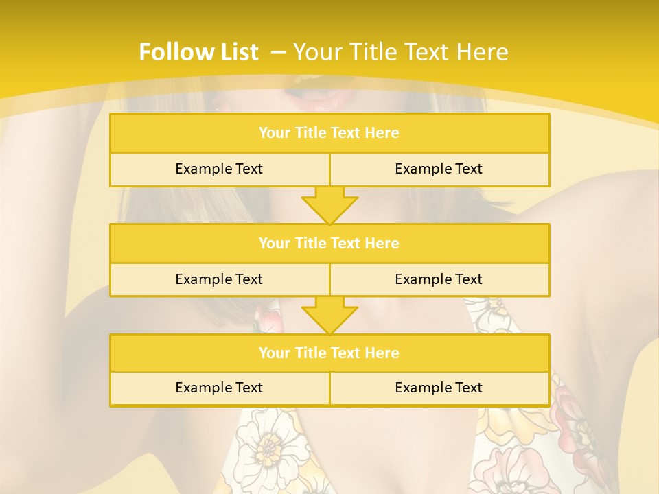 Girl Bathingsuit Pretty PowerPoint Template