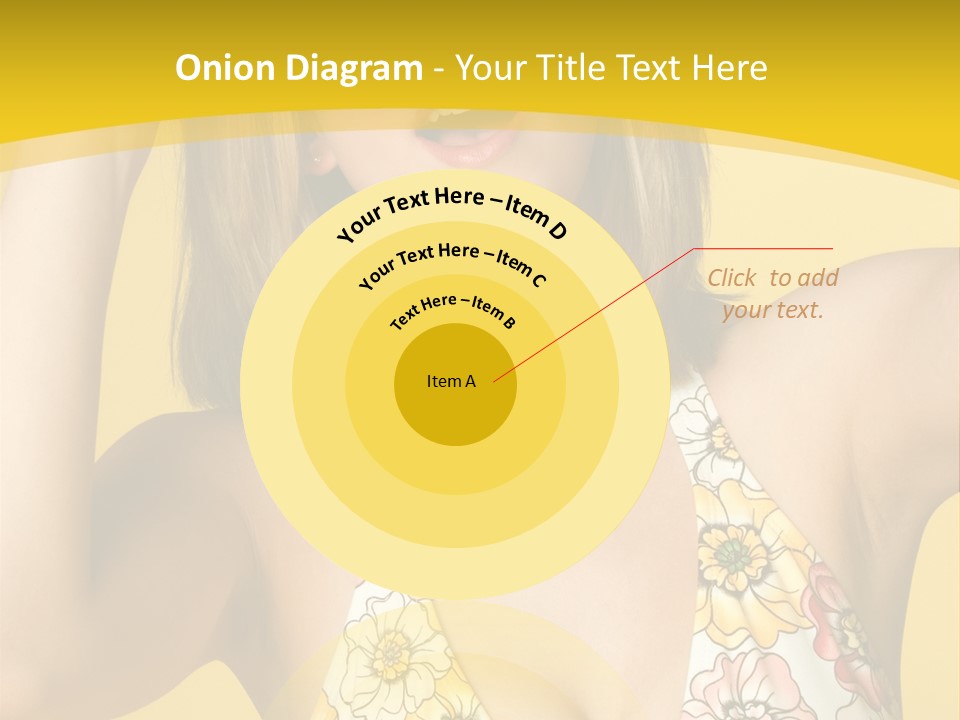 Girl Bathingsuit Pretty PowerPoint Template