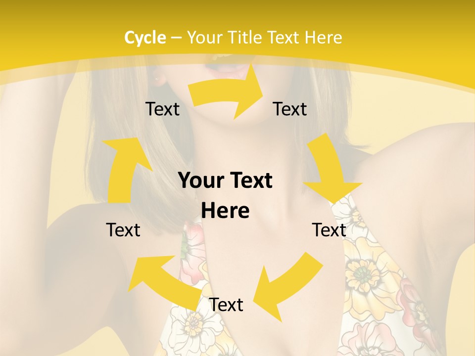 Girl Bathingsuit Pretty PowerPoint Template