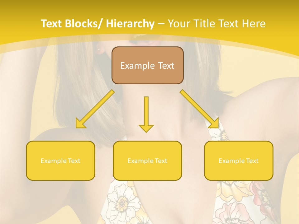 Girl Bathingsuit Pretty PowerPoint Template