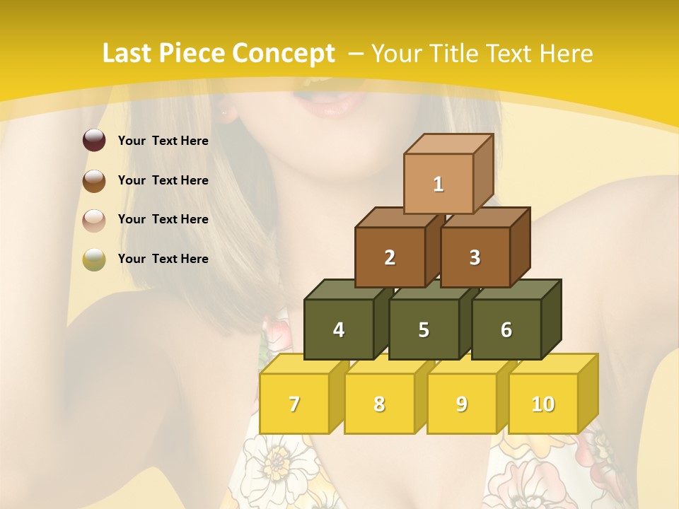 Girl Bathingsuit Pretty PowerPoint Template