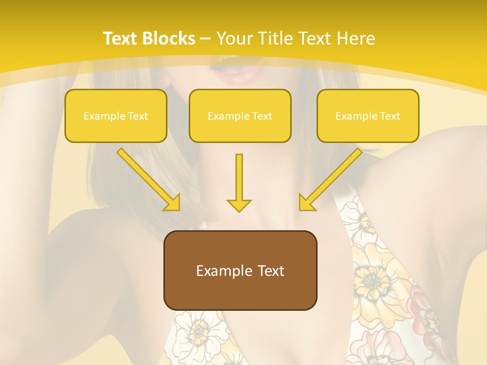 Girl Bathingsuit Pretty PowerPoint Template