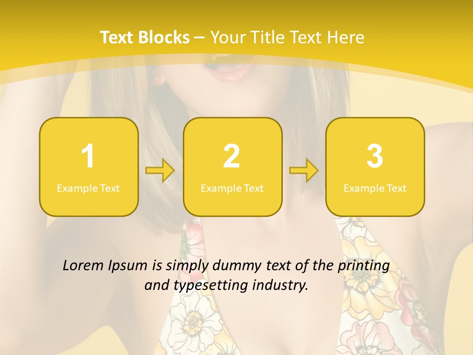 Girl Bathingsuit Pretty PowerPoint Template