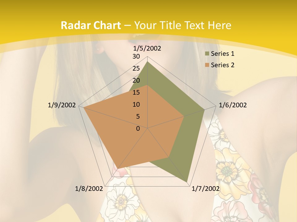 Girl Bathingsuit Pretty PowerPoint Template