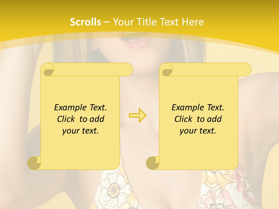 Girl Bathingsuit Pretty PowerPoint Template